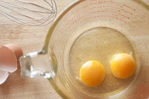 Yellow egg yolks